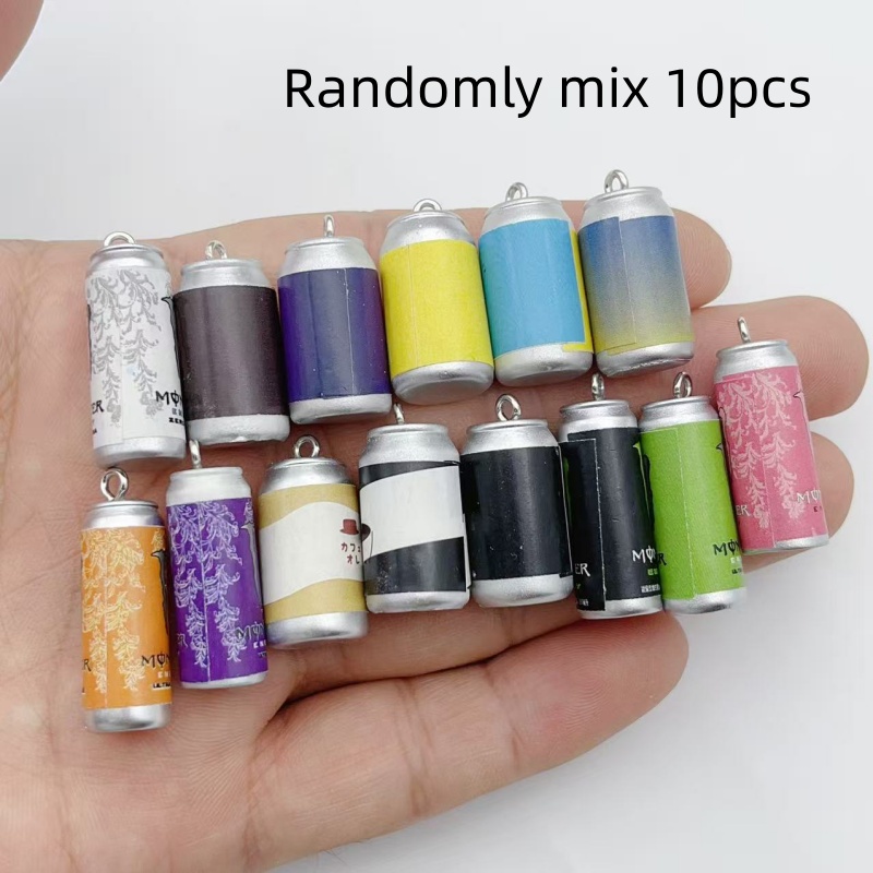 Men Keychain Accessories - 10 шт. миниатюрных имитационных брелоков-баночек для