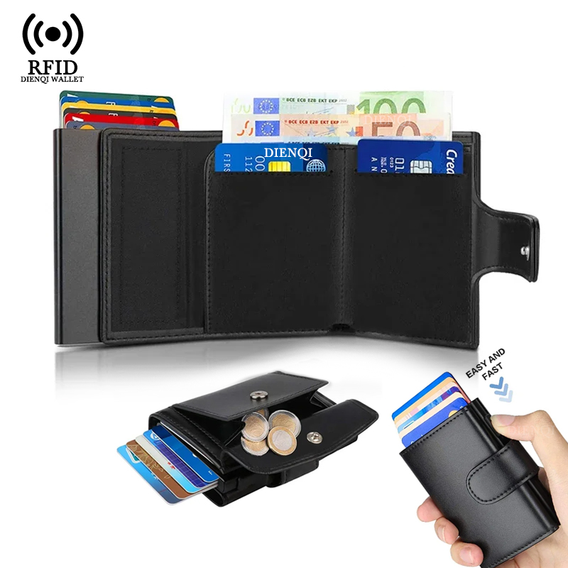 Coin Holder Men - Металлический чехол для визитных карточек Rfid,