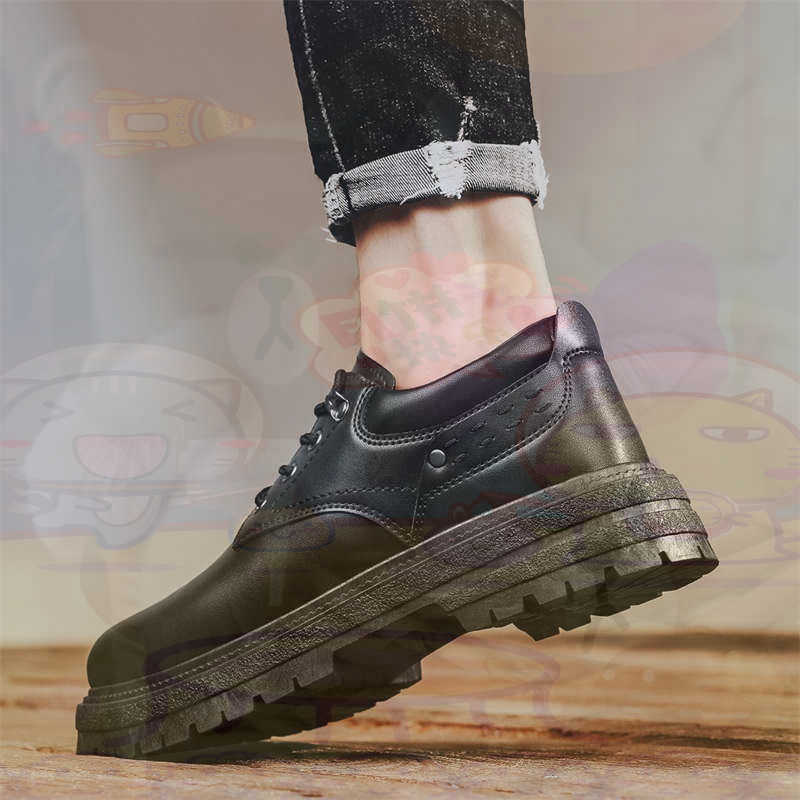 Men'S Accessories Cheap - Темные модные кроссовки из натуральной кожи,