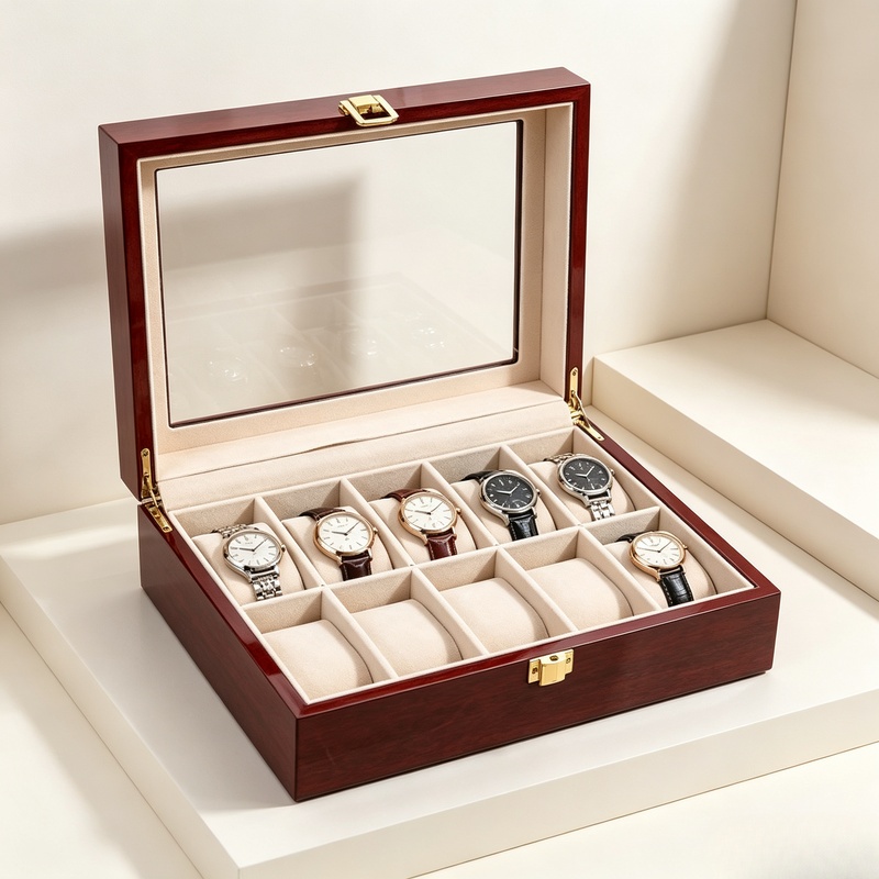 Men Accessories Organiser - Деревянный органайзер для часов на 3-12