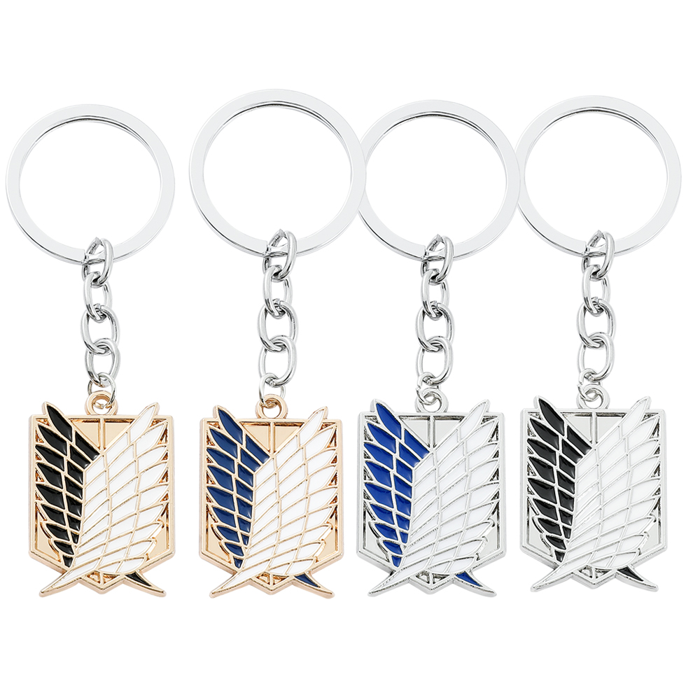 Men Keychain Accessories - Металлический брелок-значок «Атака Титанов» с эмалевым