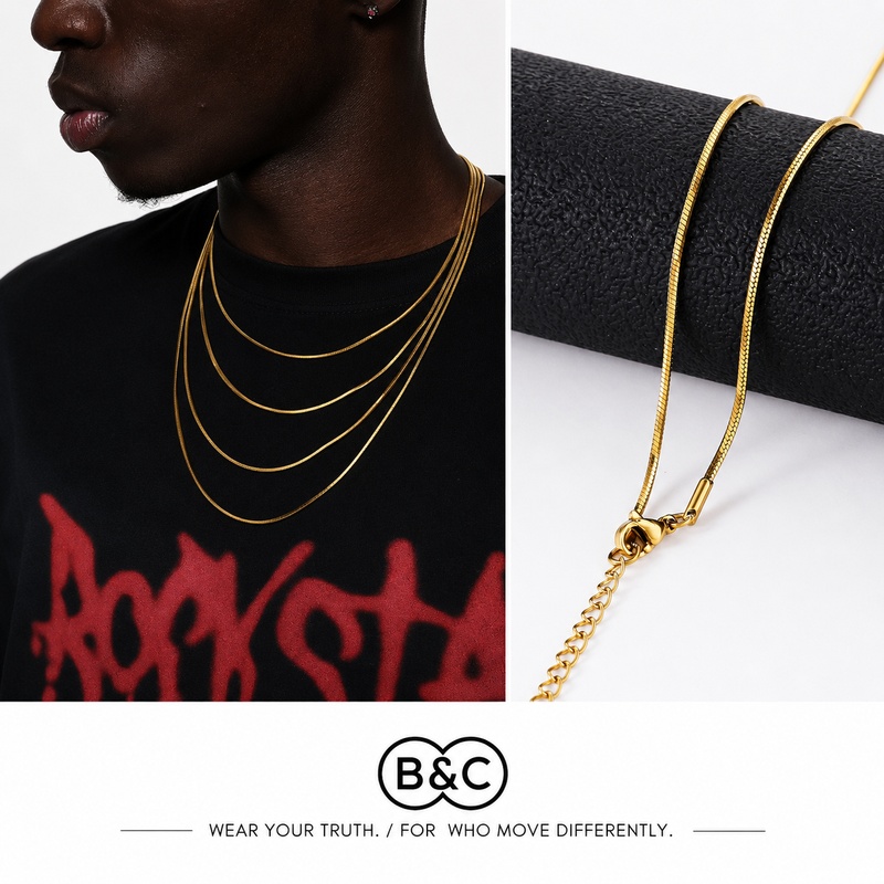 Men'S Accessories Chain - B&C 1.2 мм, золотистого цвета, из