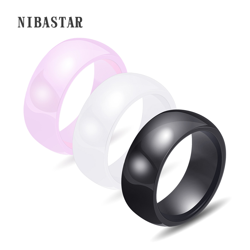 Men Accessories Online - Кольца унисекс, полированные керамические, 8 мм,