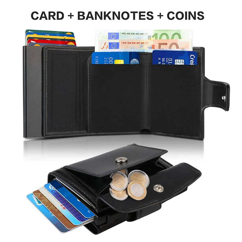 Металлический чехол для визитн – обзор и цена Coin Holder Men