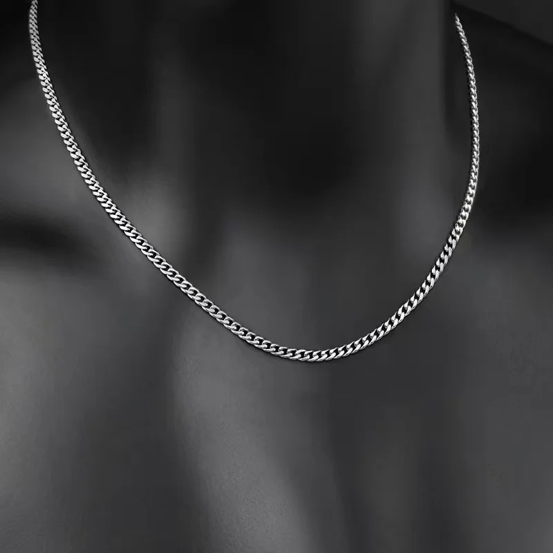 B&C Простая титановая кубинска – обзор и цена Men'S Accessories Chain