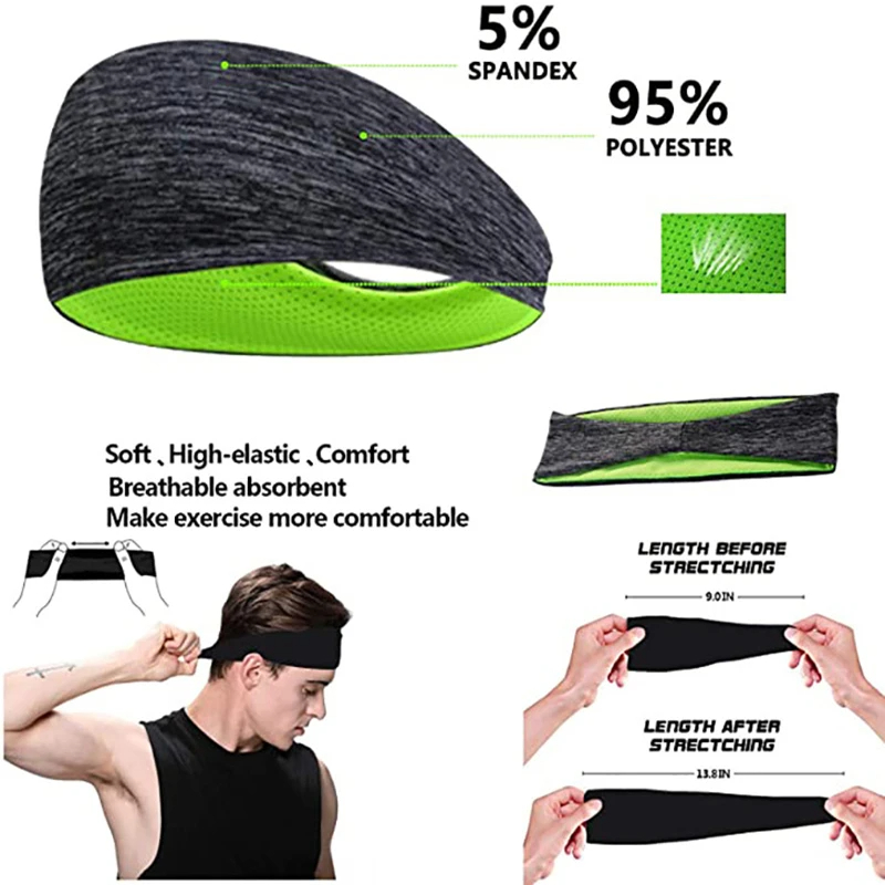 3 шт., повязка на голову для м – обзор и цена Men'S Yoga Accessories